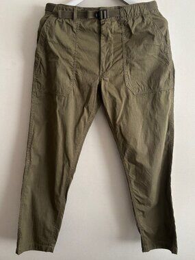 $295 Buck Mason Olive Green Ripstop Cotton Nylon Belted Fatigue Pants- 31-32x29